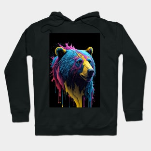 Splash Art of a Grizzly Bear Hoodie